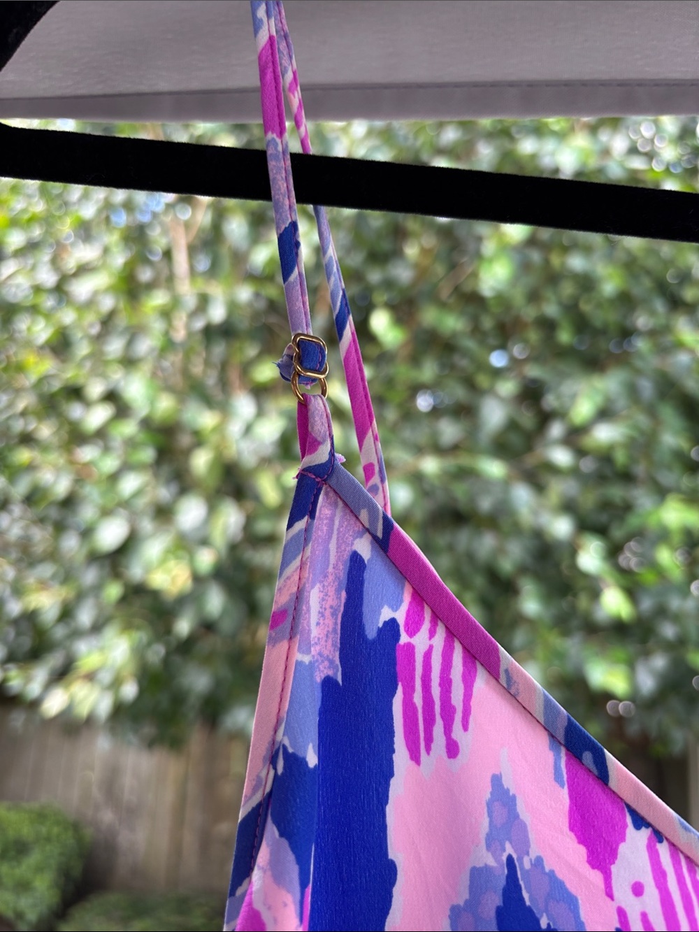 Lilly Pulitzer Lela Amethyst Kaleidoscope Silk Dress “One Too Many” Thin Straps💖 - Picture 3 of 6